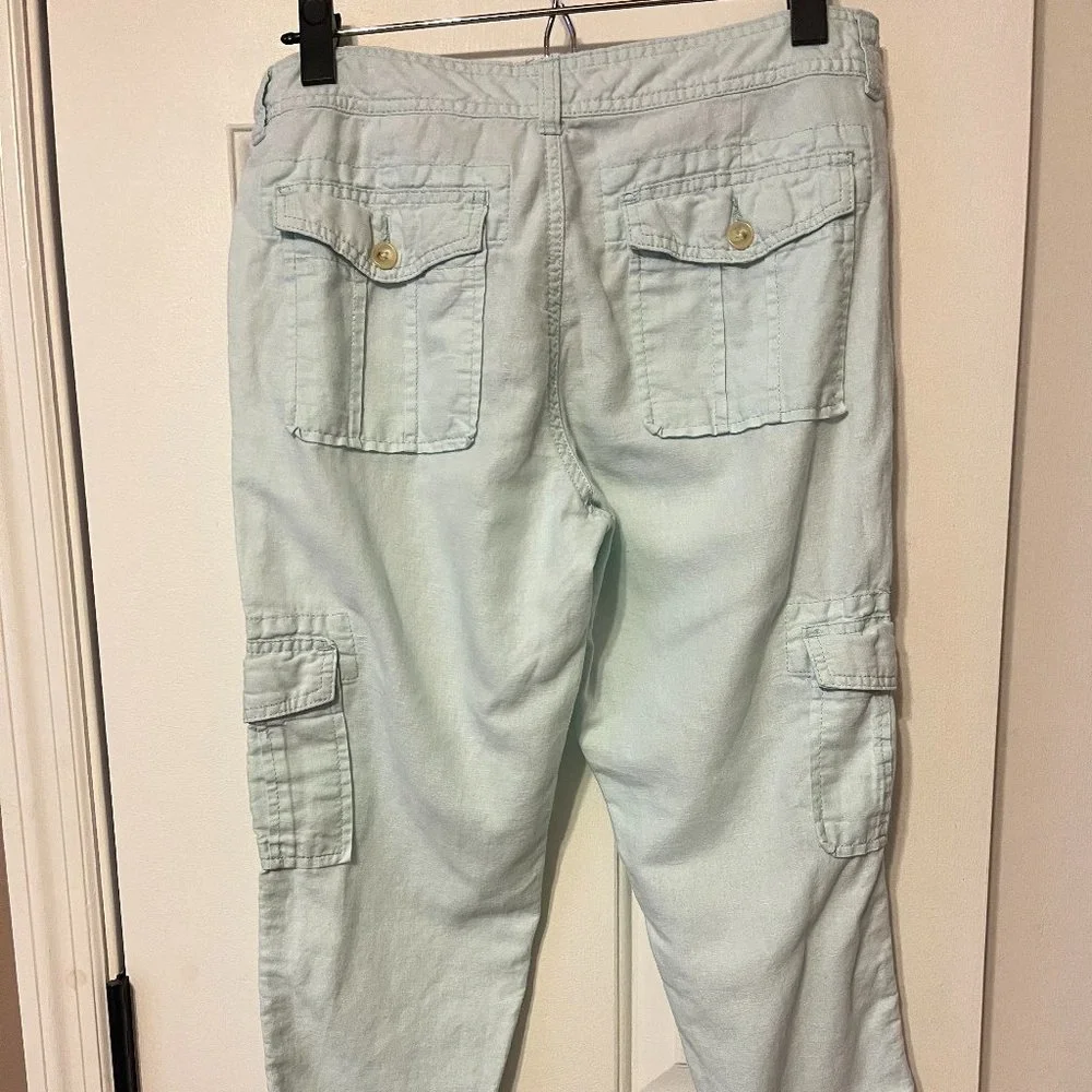 Banana Republic Martin Fit aqua pant size 4